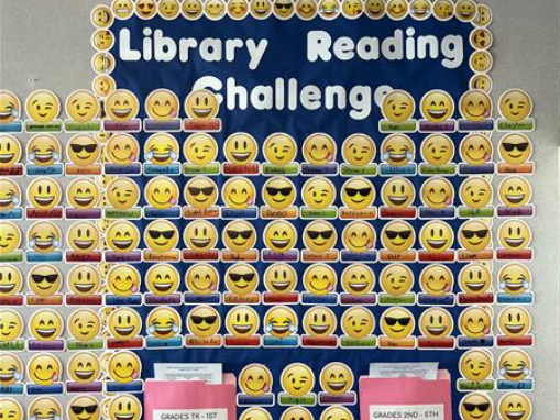 Library reading challenge display board 2024